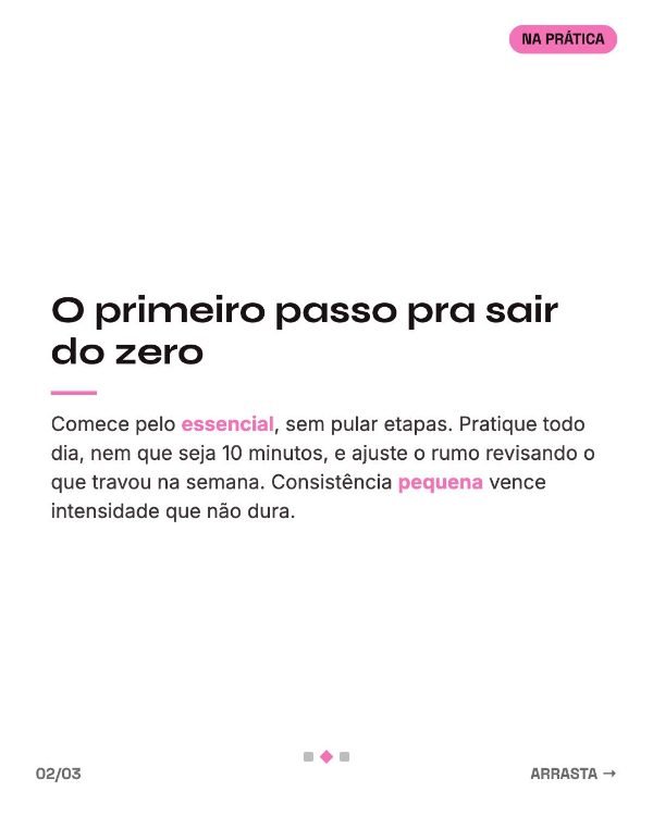 Slide de conteúdo do template Beleza e Estética