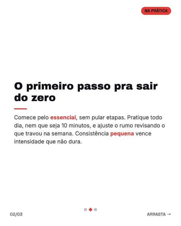 Slide de conteúdo do template Notícias