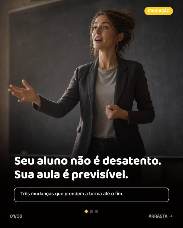 Capa do template Educação / Professores da CarrosseIA