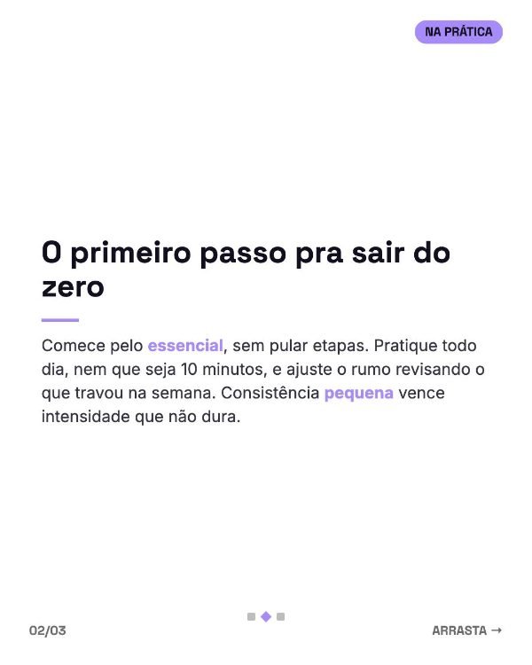 Slide de conteúdo do template Marketing